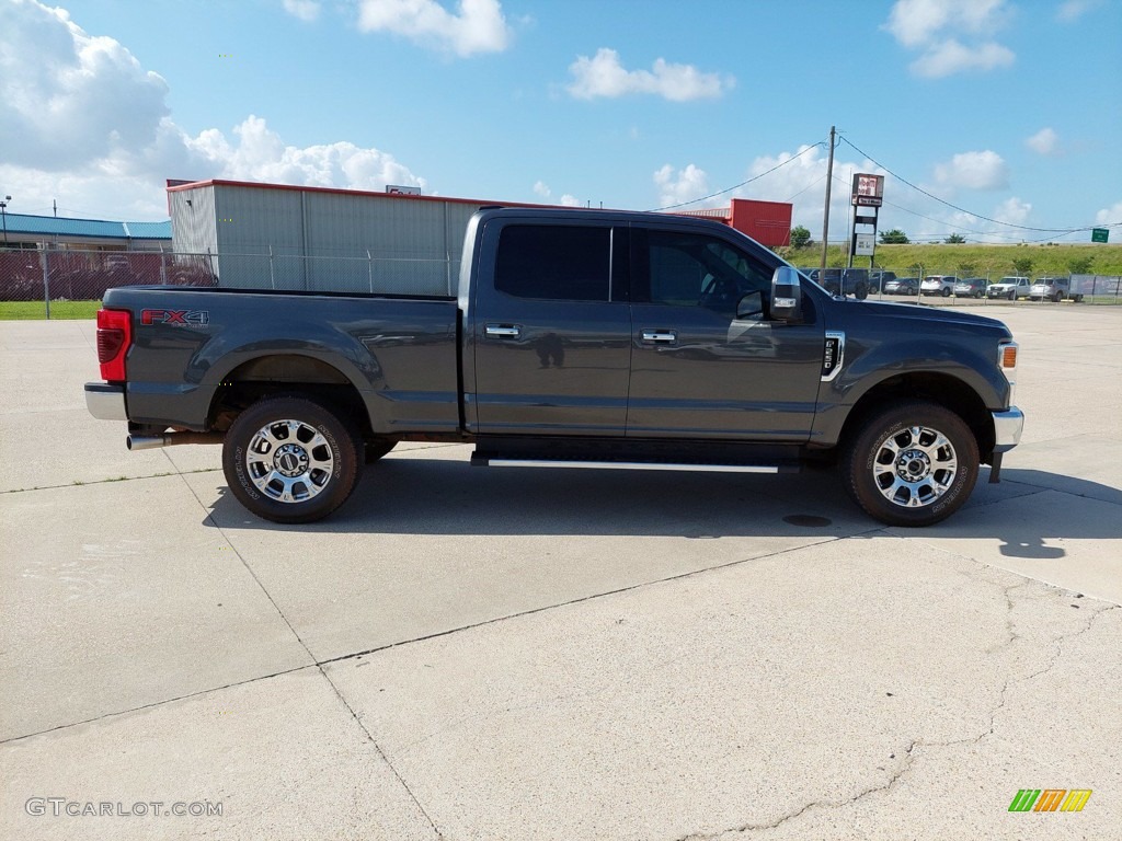 2020 F250 Super Duty Lariat Crew Cab 4x4 - Silver Spruce / Black photo #9