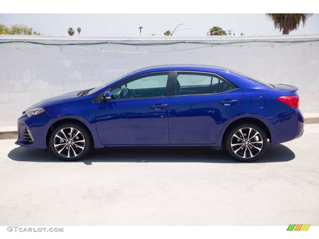 2018 Corolla SE - Blue Crush Metallic / Black photo #8