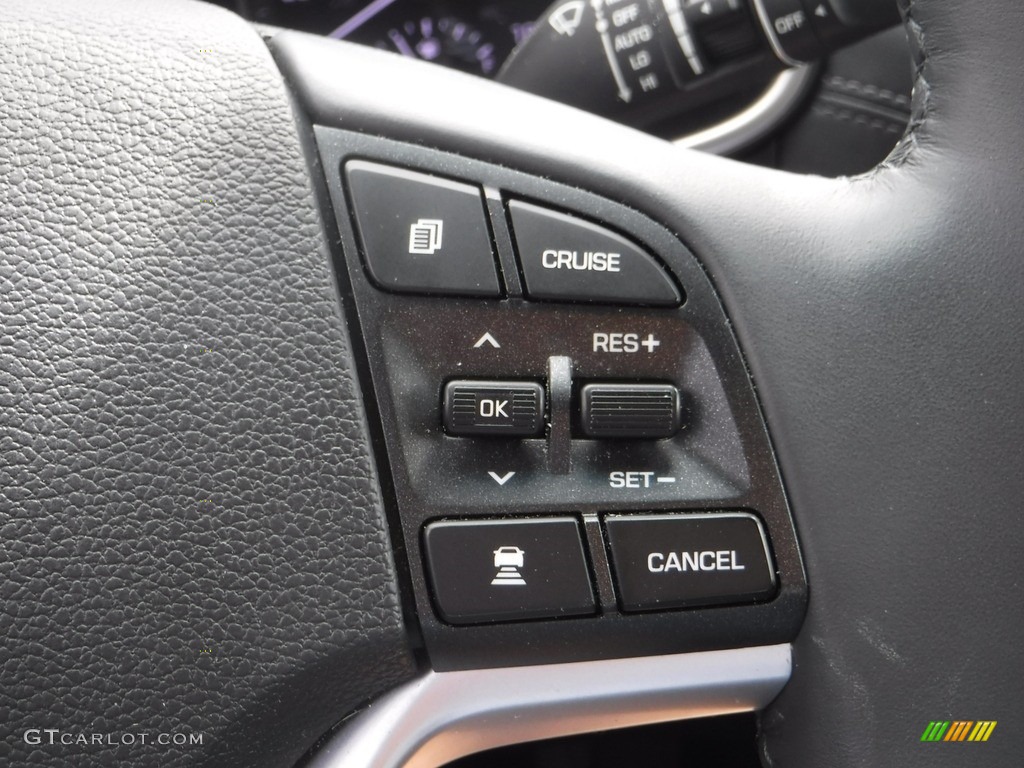2020 Hyundai Tucson Ultimate AWD Black Steering Wheel Photo #142080633