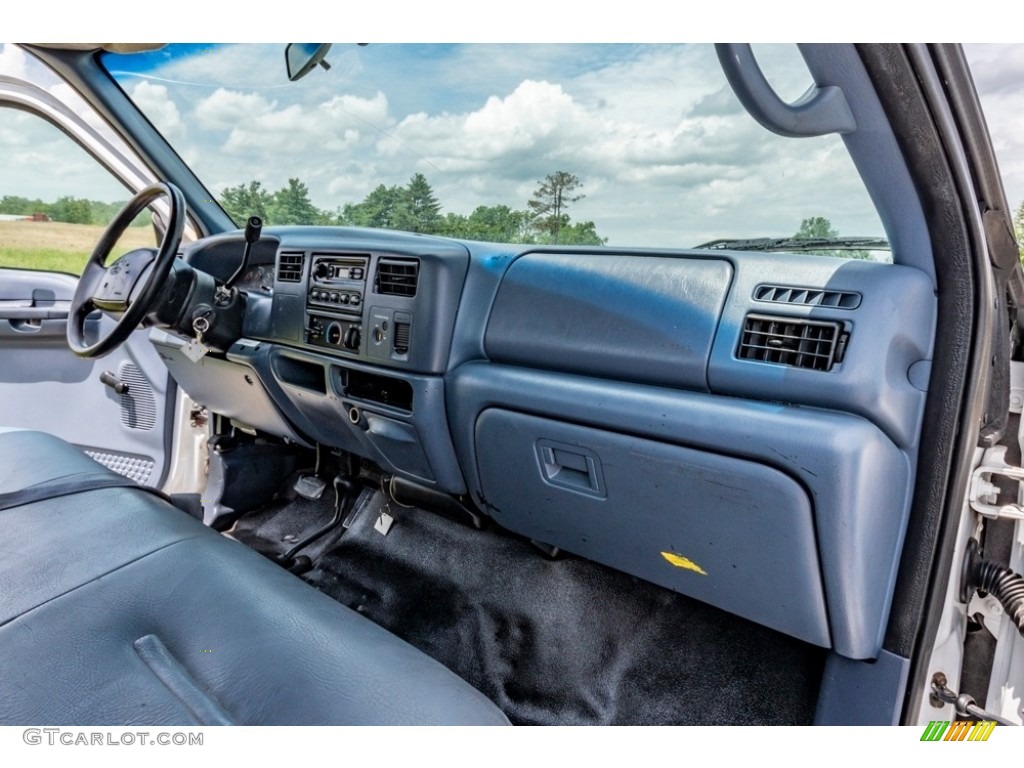 1999 Ford F350 Super Duty XL Regular Cab 4x4 Blue Dashboard Photo #142084629