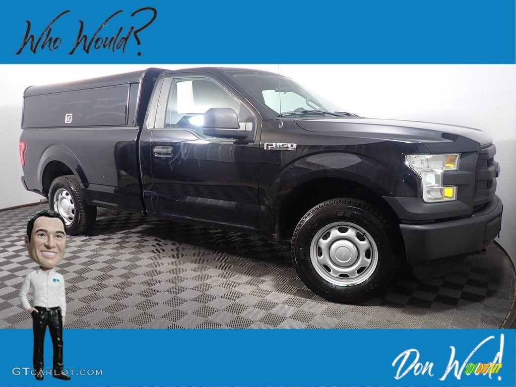 2016 F150 XL Regular Cab 4x4 - Shadow Black / Medium Earth Gray photo #1