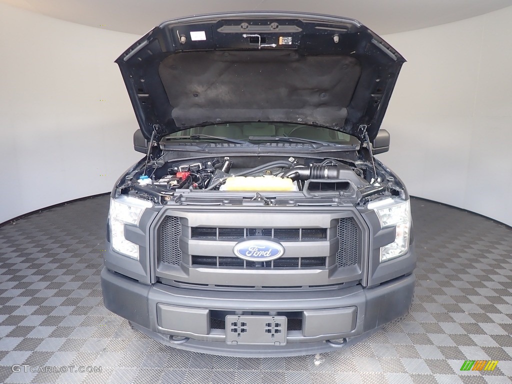 2016 F150 XL Regular Cab 4x4 - Shadow Black / Medium Earth Gray photo #6