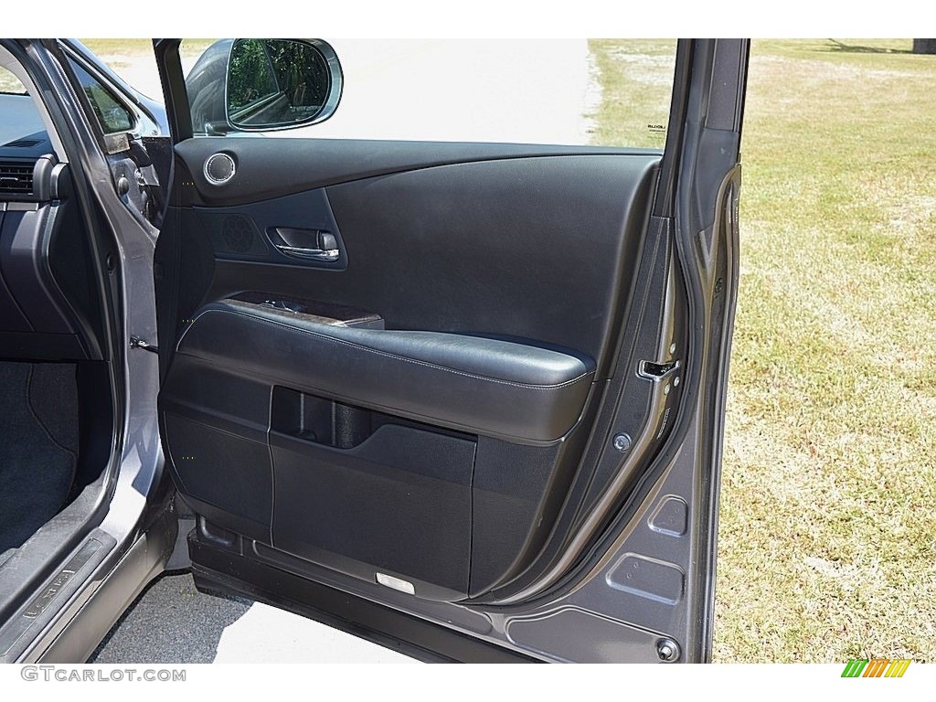 2013 Lexus RX 350 Black/Ebony Birds Eye Maple Door Panel Photo #142094270