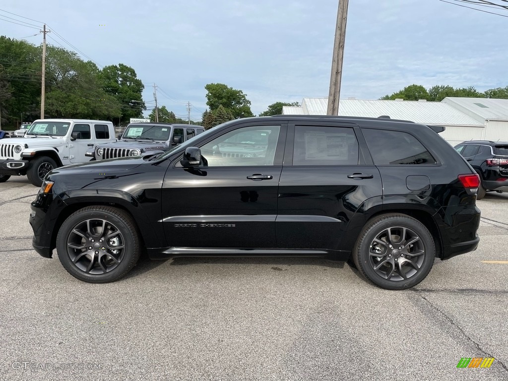 Diamond Black Crystal Pearl 2021 Jeep Grand Cherokee Overland 4x4 Exterior Photo #142094786
