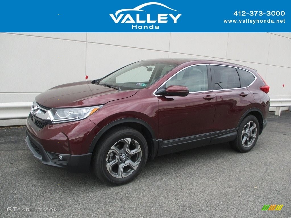 2017 CR-V EX AWD - Basque Red Pearl II / Gray photo #1