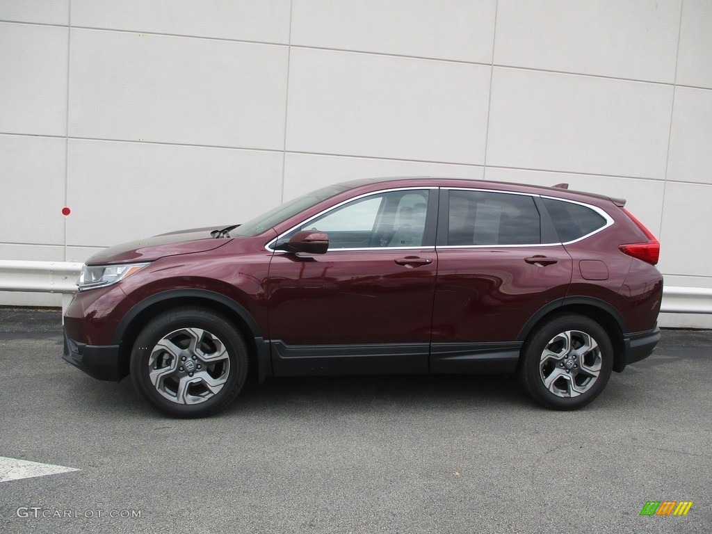 2017 CR-V EX AWD - Basque Red Pearl II / Gray photo #2