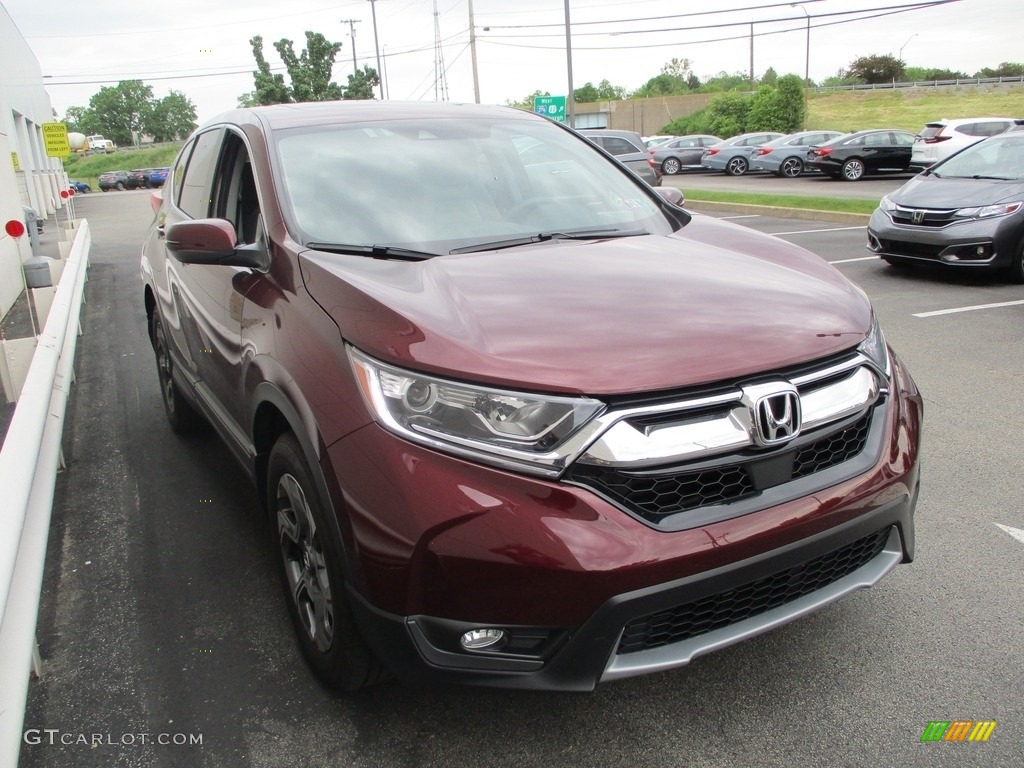 2017 CR-V EX AWD - Basque Red Pearl II / Gray photo #7