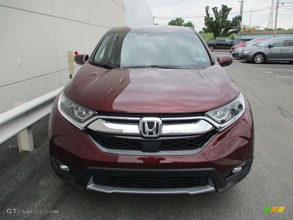 2017 CR-V EX AWD - Basque Red Pearl II / Gray photo #8