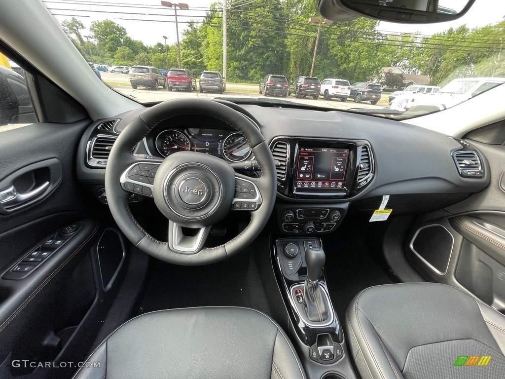 Black Interior 2021 Jeep Compass Limited 4x4 Photo #142095173