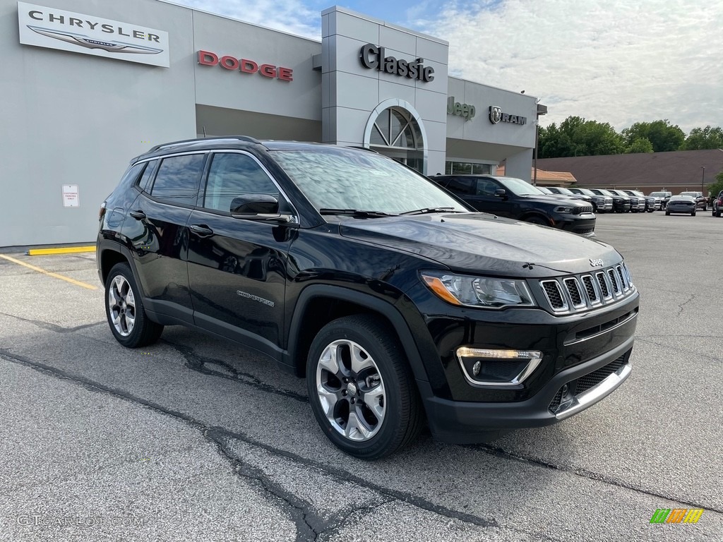 2021 Diamond Black Crystal Pearl Jeep Compass Limited 4x4 142093749 Photo 3