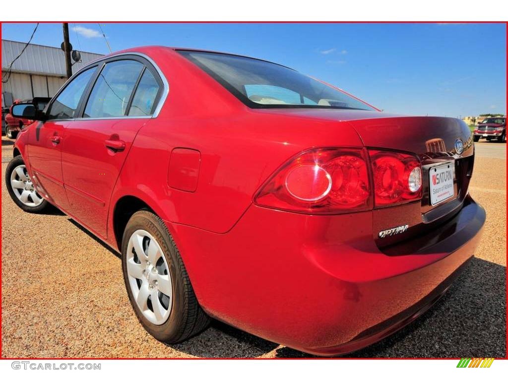 2007 Optima LX - Ruby Red / Beige photo #3