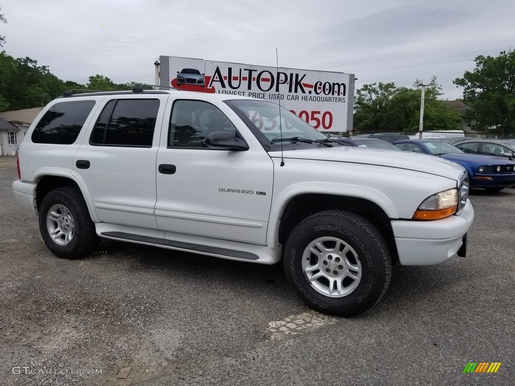 2001 Durango SLT 4x4 - Bright White / Dark Slate Gray/Taupe photo #2