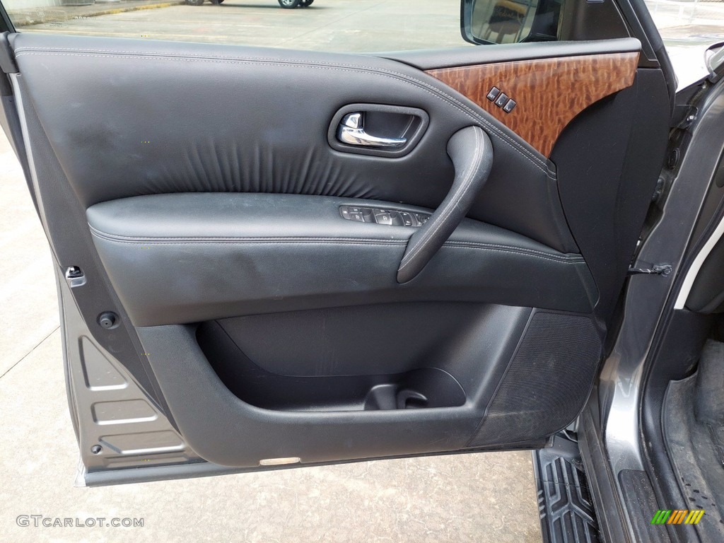 2018 Nissan Armada SL Charcoal Door Panel Photo #142103777