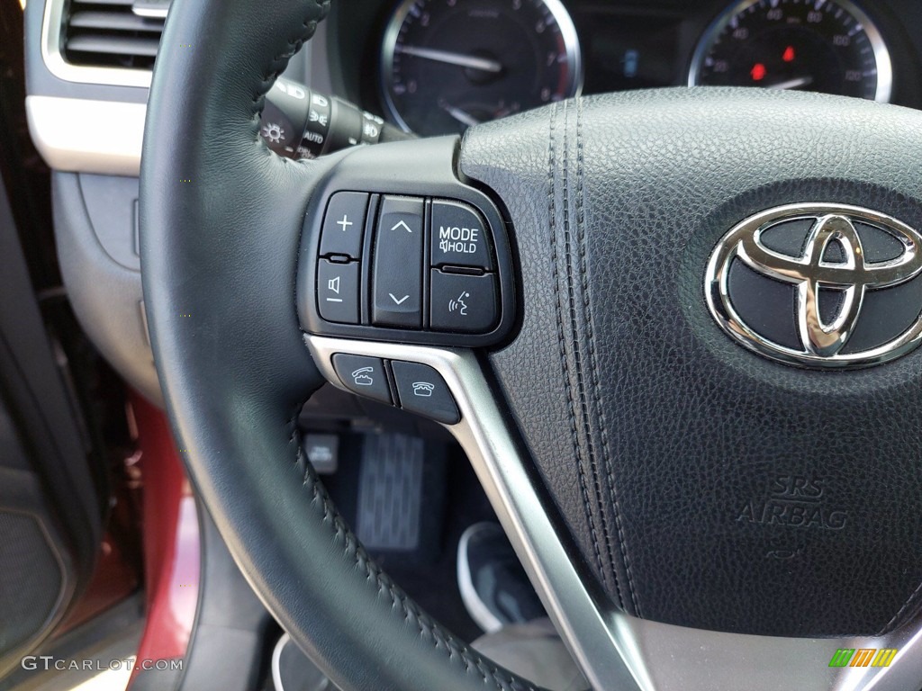 2016 Toyota Highlander LE Black Steering Wheel Photo #142104113