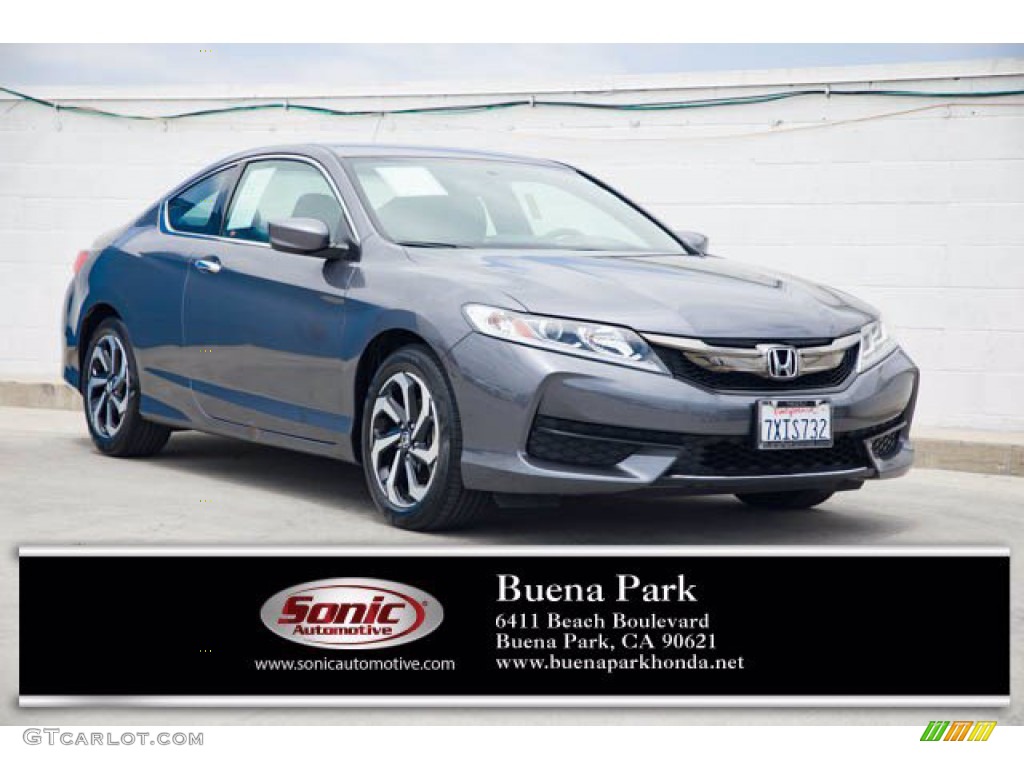 2017 Accord LX-S Coupe - Modern Steel Metallic / Black photo #1