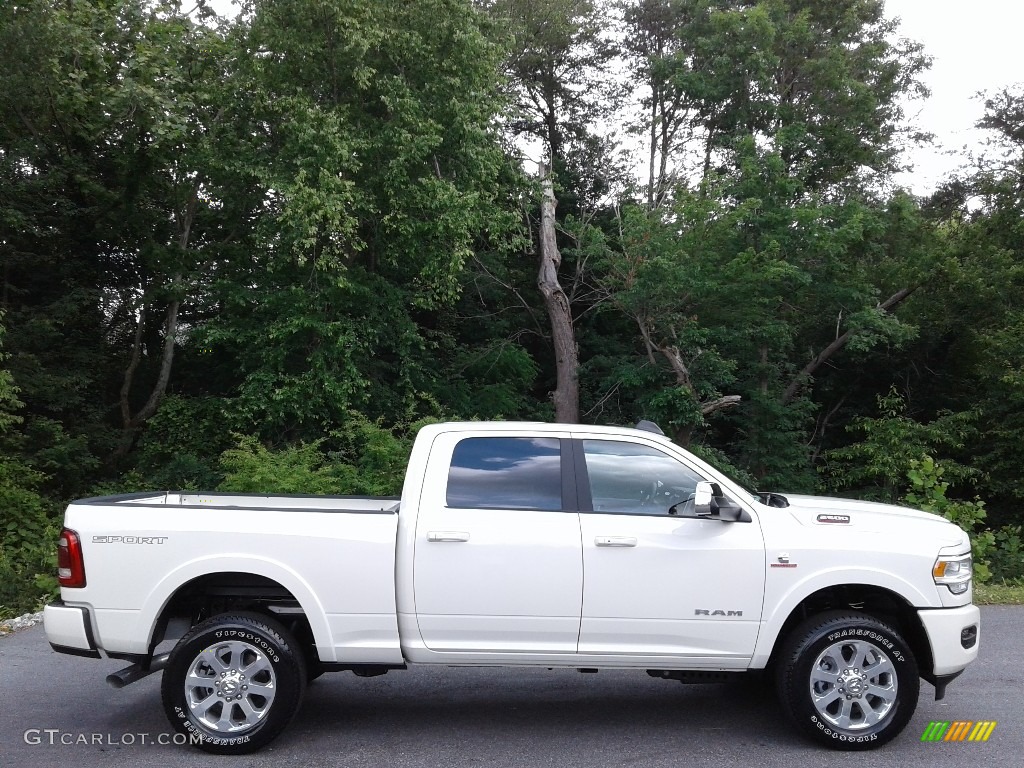 Pearl White 2021 Ram 2500 Laramie Crew Cab 4x4 Exterior Photo #142108495