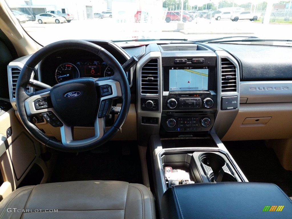 2017 F250 Super Duty Lariat Crew Cab 4x4 - White Gold / Camel photo #23