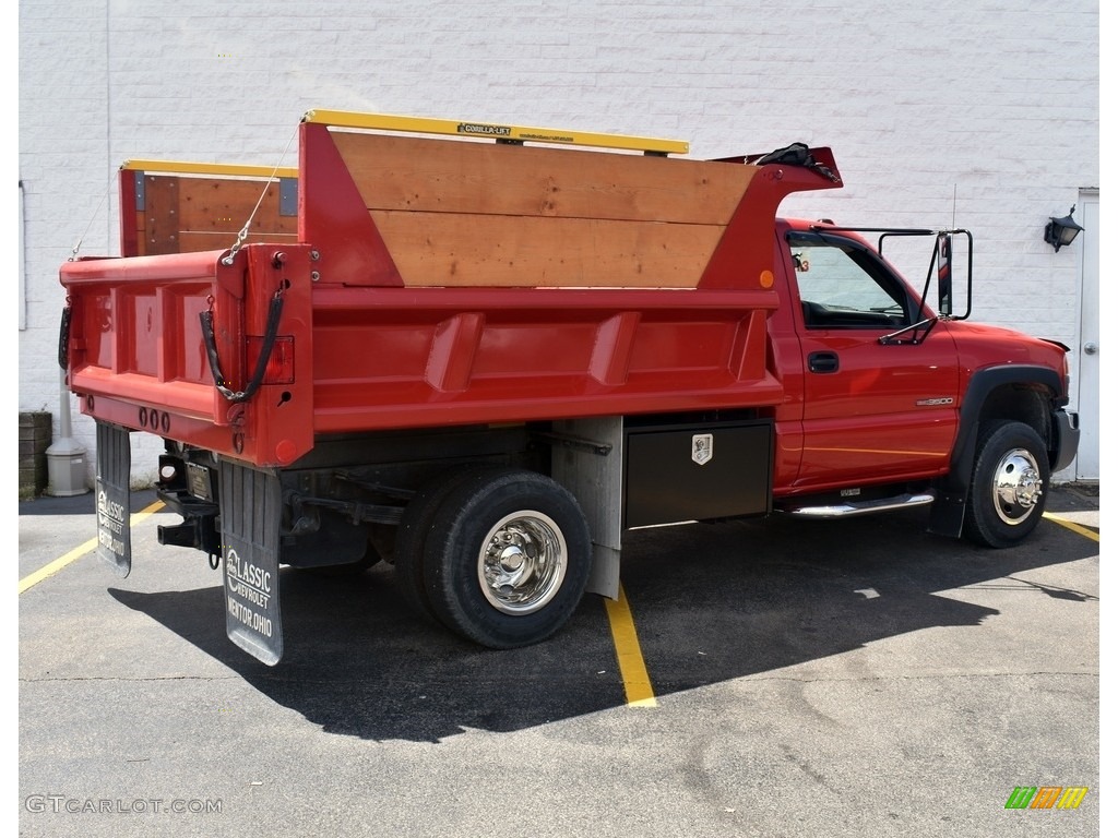 2005 Sierra 3500 Regular Cab Dually Chassis Dump Truck - Fire Red / Dark Pewter photo #2
