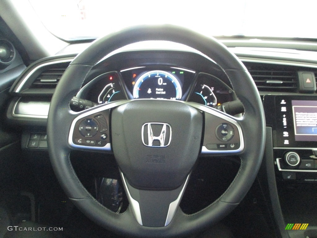 2018 Honda Civic Touring Sedan Black Steering Wheel Photo #142114277