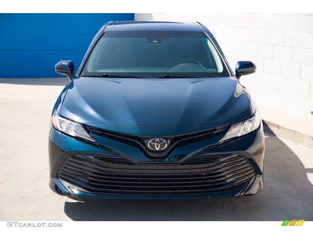 2018 Camry LE - Blue Crush Metallic / Black photo #7