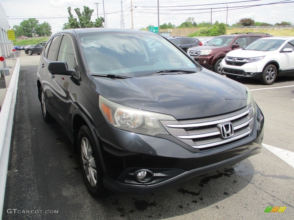 2013 CR-V EX AWD - Crystal Black Pearl / Black photo #8