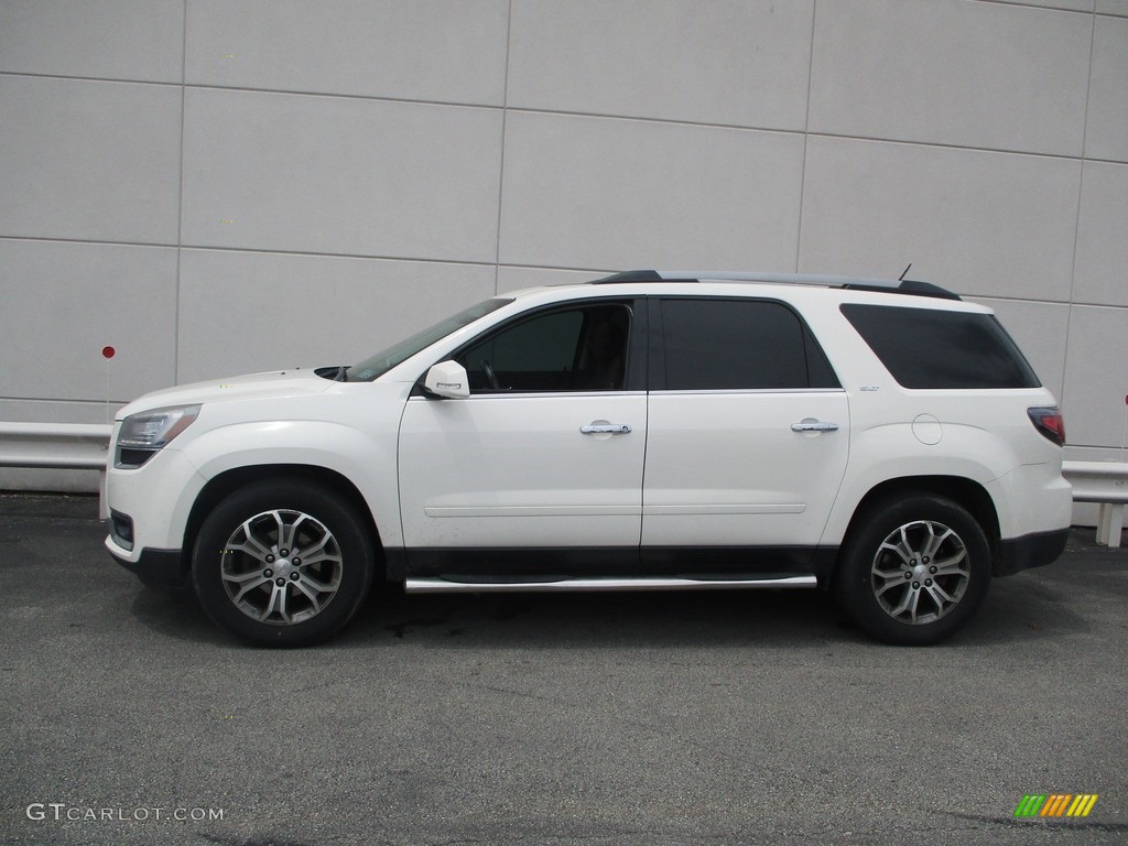 2014 Acadia SLT AWD - Summit White / Dark Cashmere photo #2