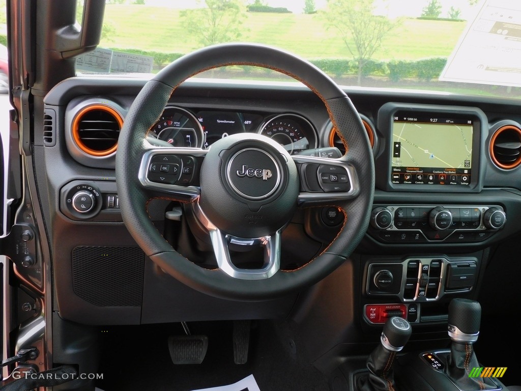 2021 Jeep Gladiator Mojave 4x4 Black Steering Wheel Photo #142120301