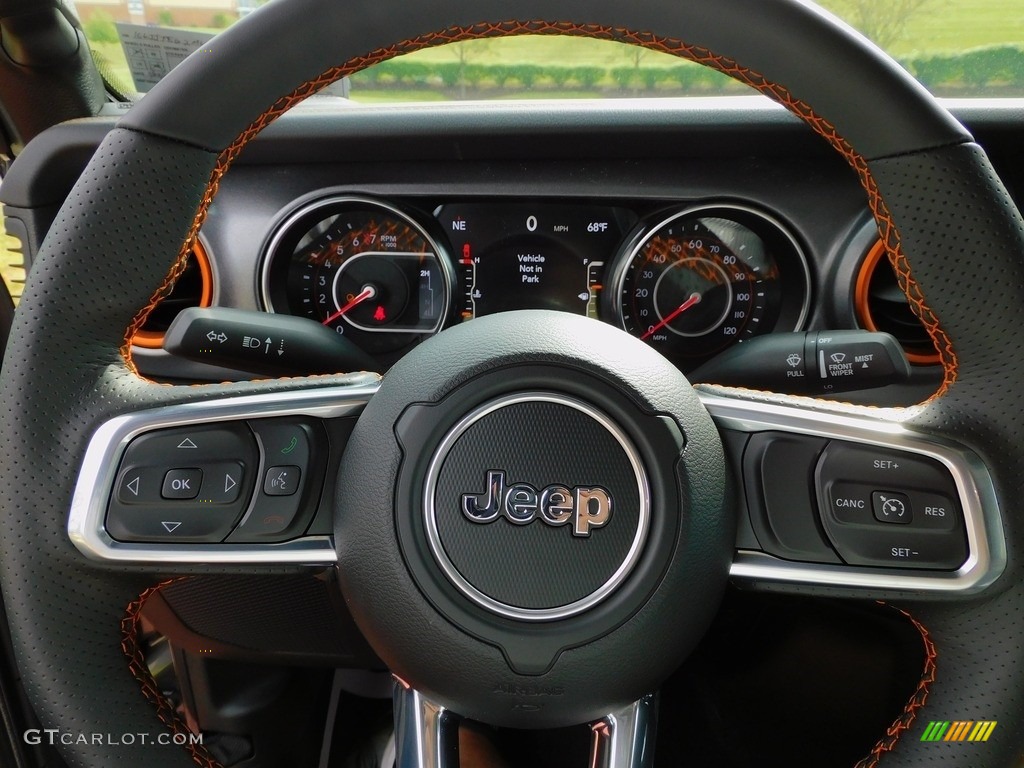 2021 Jeep Gladiator Mojave 4x4 Black Steering Wheel Photo #142120409
