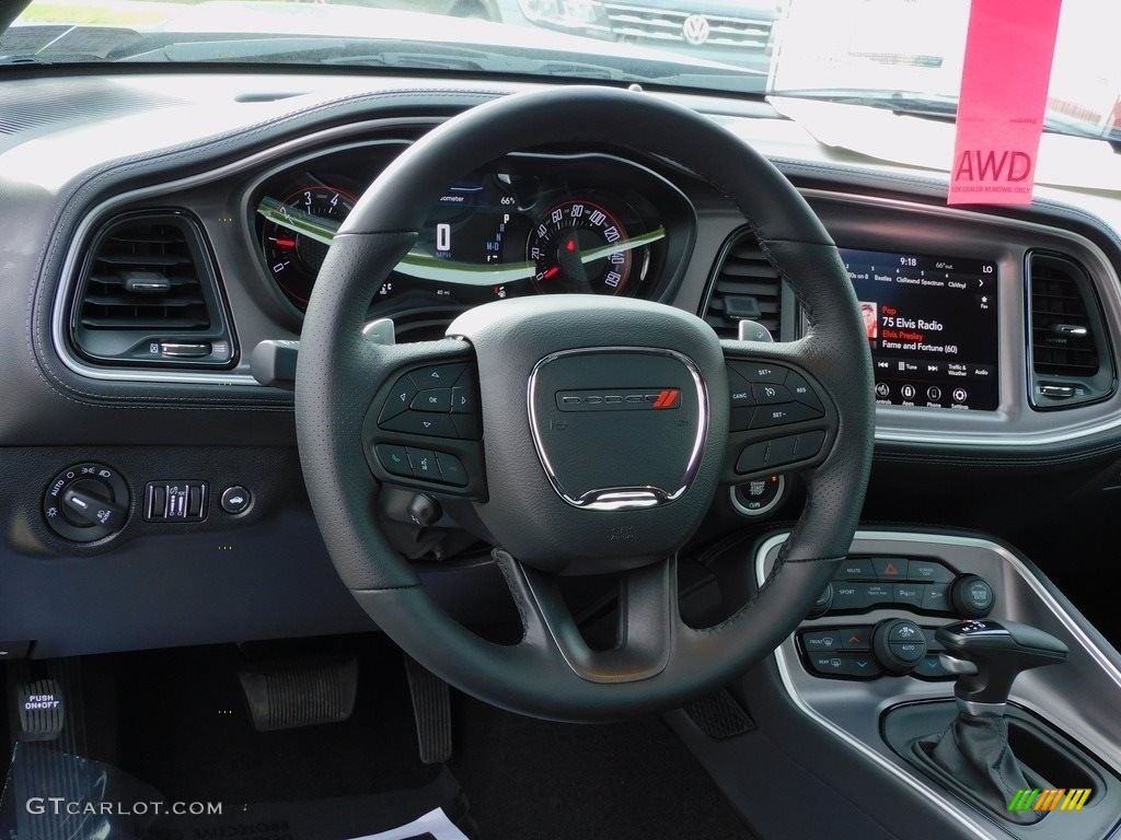 2021 Dodge Challenger GT AWD Black Steering Wheel Photo #142120643