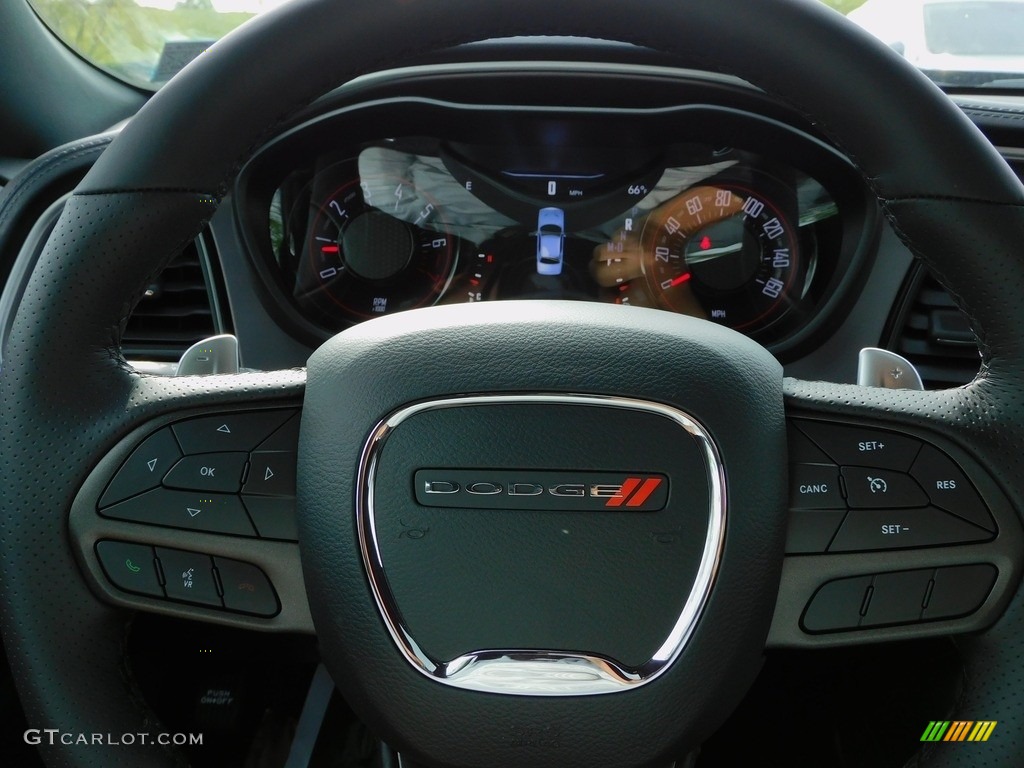 2021 Dodge Challenger GT AWD Black Steering Wheel Photo #142120730