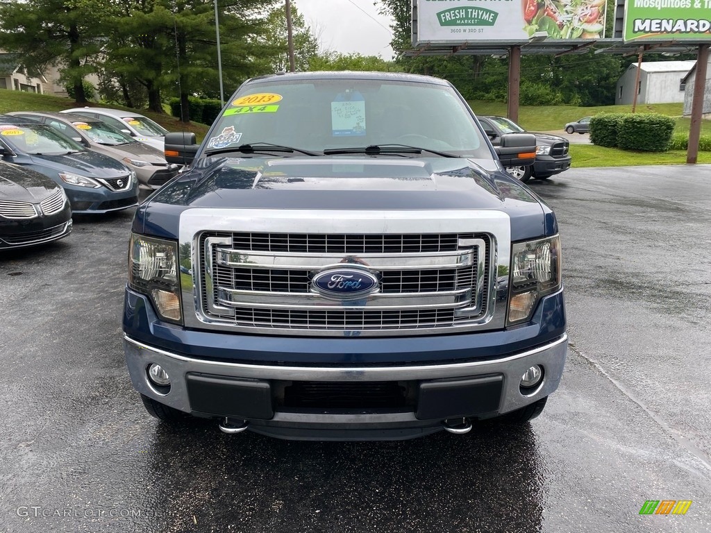 2013 F150 XLT SuperCrew 4x4 - Blue Jeans Metallic / Steel Gray photo #3