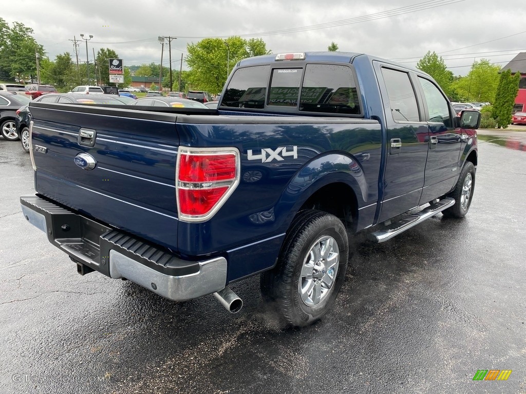 2013 F150 XLT SuperCrew 4x4 - Blue Jeans Metallic / Steel Gray photo #6