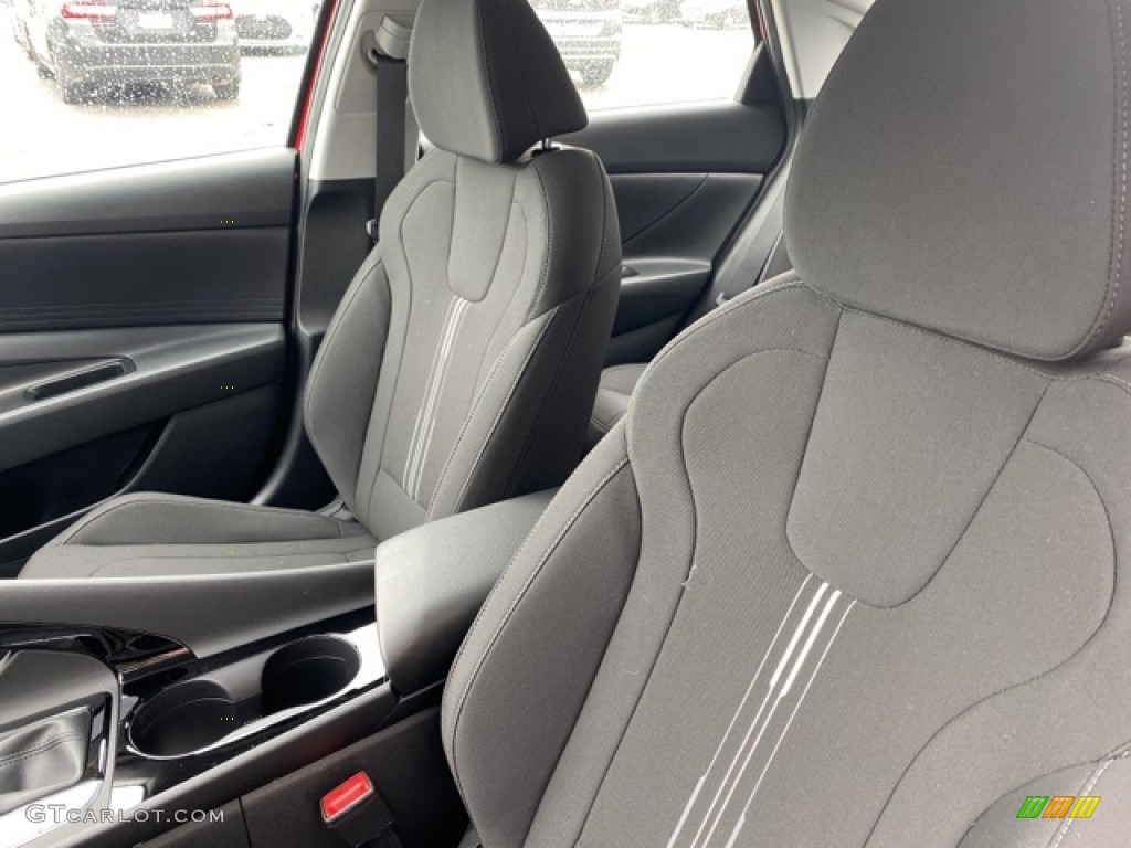 2021 Elantra Blue Hybrid - Scarlet Red Pearl / Black photo #9