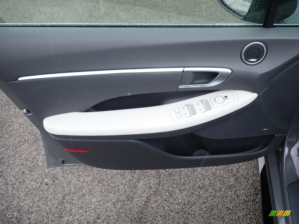 2021 Hyundai Sonata SEL Hybrid Dark Gray Door Panel Photo #142123623