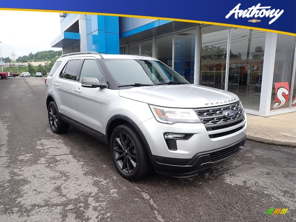 2019 Explorer XLT 4WD - Ingot Silver / Medium Black photo #1