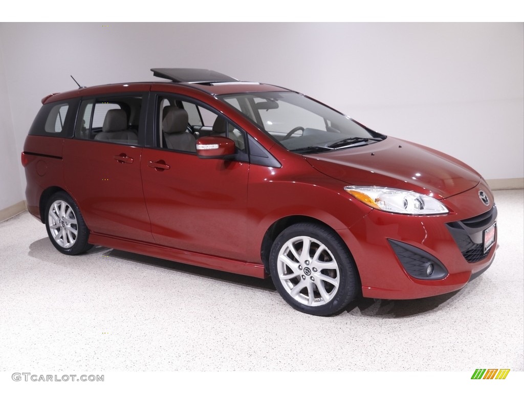 2015 MAZDA5 Grand Touring - Zeal Red Mica / Sand photo #1