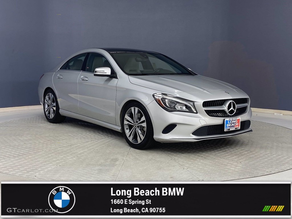 2018 CLA 250 Coupe - Polar Silver Metallic / Crystal Grey photo #1