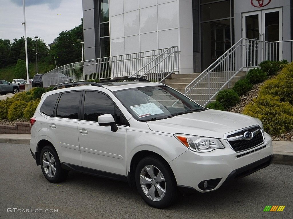 2015 Forester 2.5i Limited - Satin White Pearl / Black photo #1