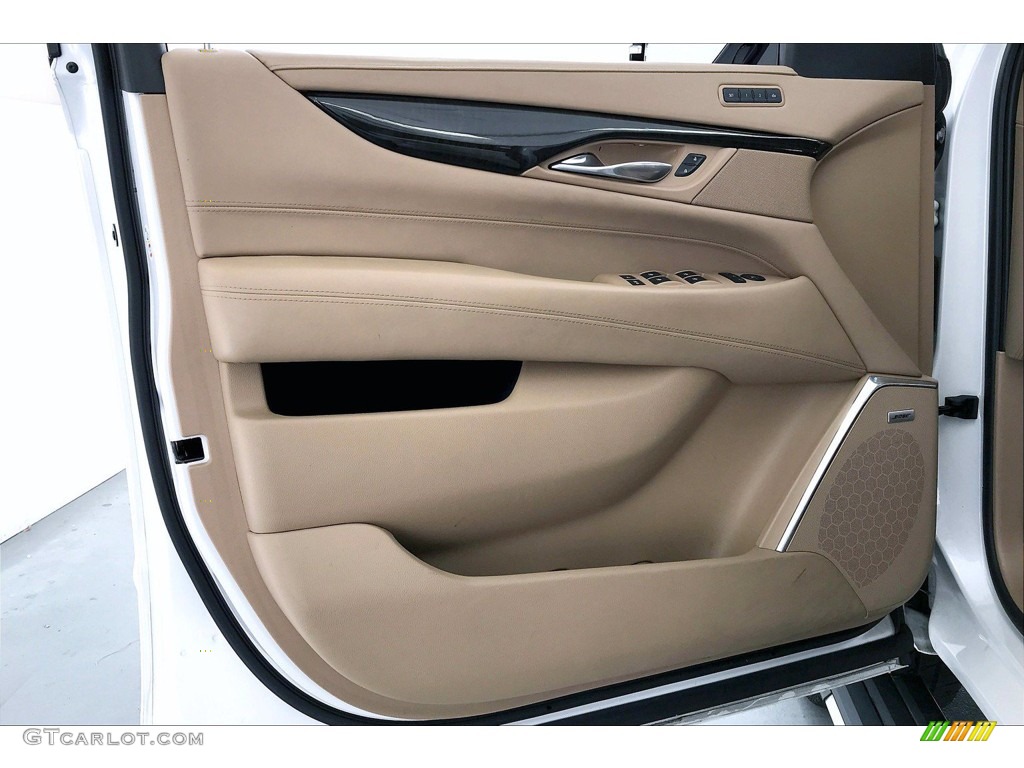 2019 Cadillac Escalade Platinum 4WD Maple Sugar/Jet Black Accents Door Panel Photo #142129845