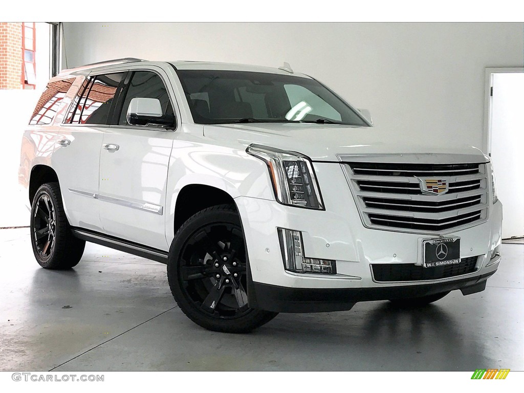 Crystal White Tricoat 2019 Cadillac Escalade Platinum 4WD Exterior Photo #142130052