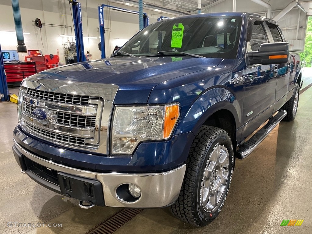 2014 F150 XLT SuperCrew 4x4 - Blue Flame / Steel Grey photo #2