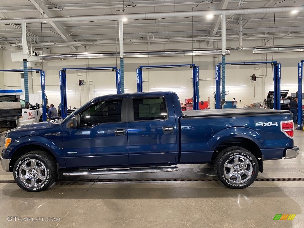 2014 F150 XLT SuperCrew 4x4 - Blue Flame / Steel Grey photo #3