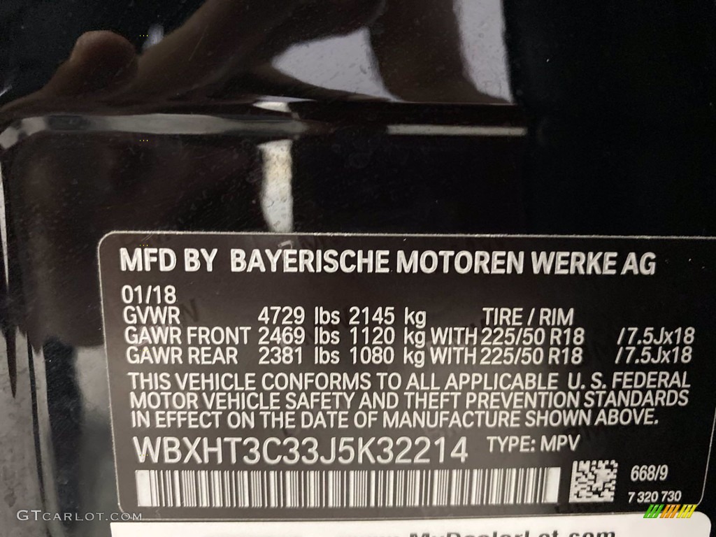 2018 X1 xDrive28i - Jet Black / Black photo #37