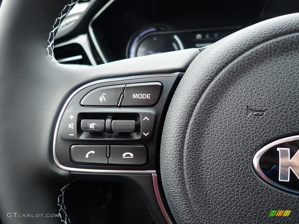 2021 Kia Niro EV Charcoal Steering Wheel Photo #142132143