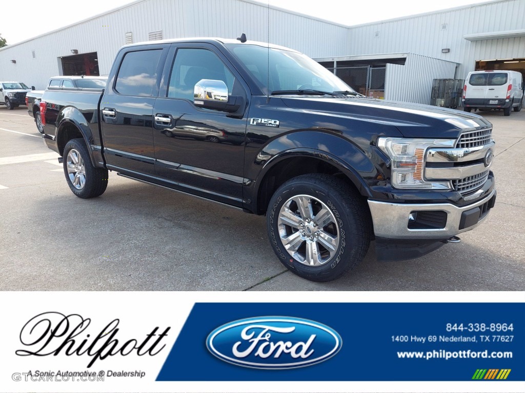 2019 F150 Lariat SuperCrew 4x4 - Agate Black / Black photo #1