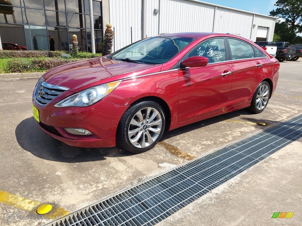 2012 Sonata SE - Sparkling Ruby Red / Black photo #2