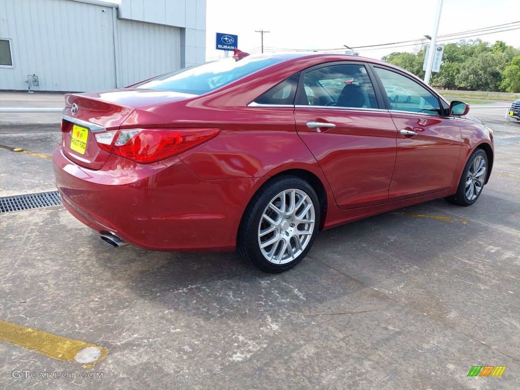 2012 Sonata SE - Sparkling Ruby Red / Black photo #3