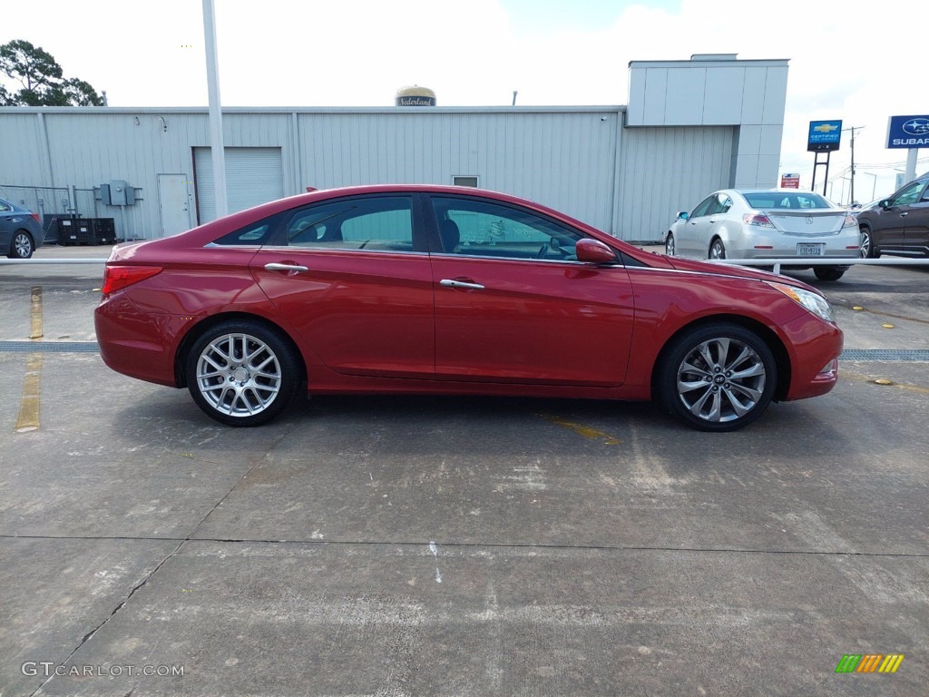 2012 Sonata SE - Sparkling Ruby Red / Black photo #12