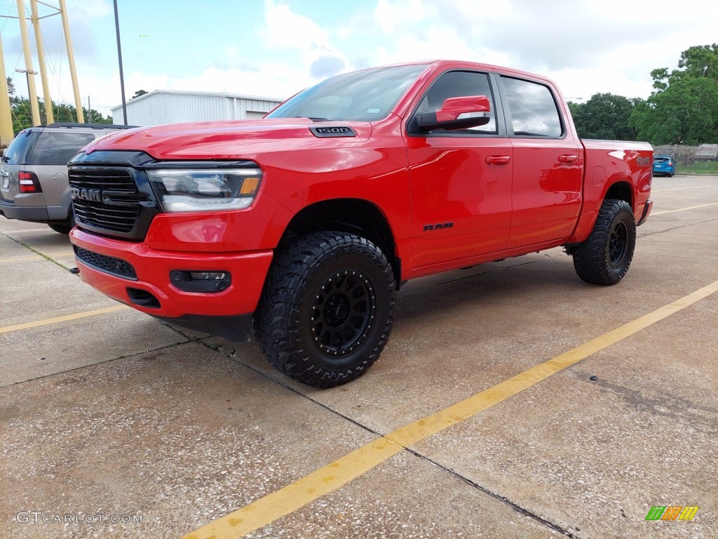Flame Red 2020 Ram 1500 Lone Star Crew Cab 4x4 Exterior Photo #142135008