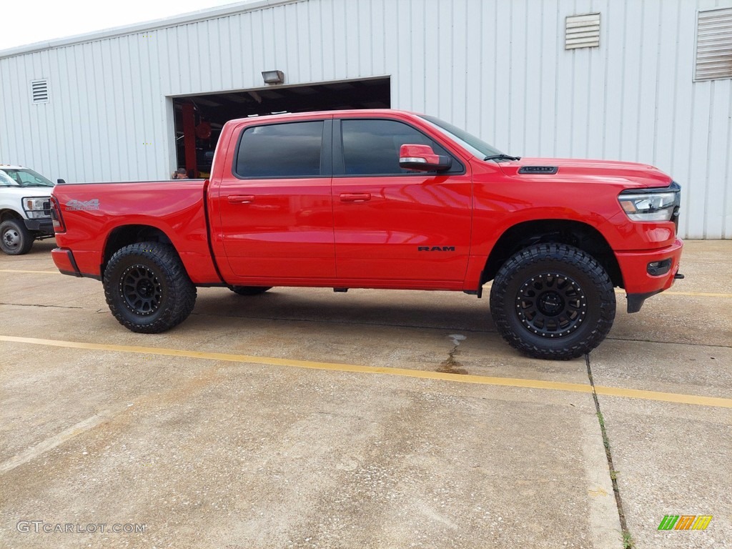 Flame Red 2020 Ram 1500 Lone Star Crew Cab 4x4 Exterior Photo #142135110
